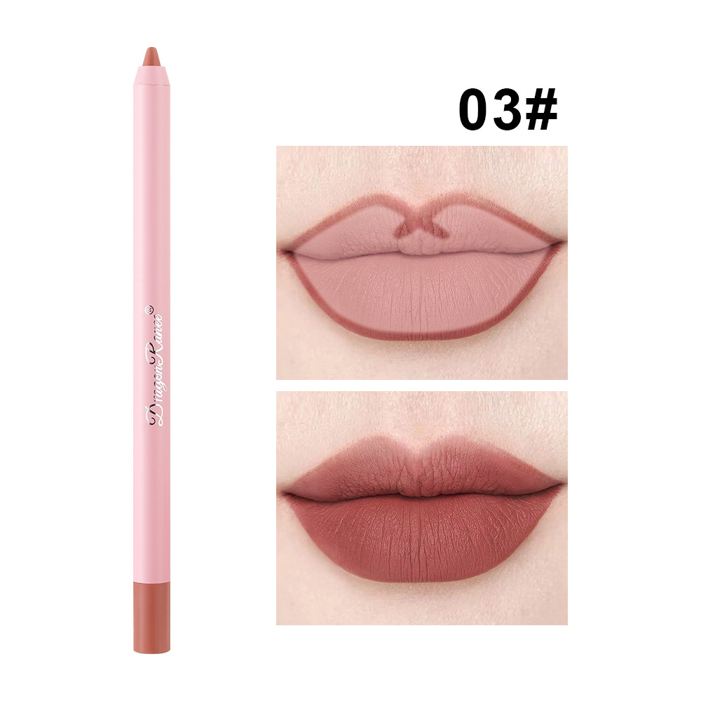 Pelapik Bibir Matte Kalis Air dalam Pes Kacang Warna Lip Plumping Gincu Pen Pelapik Bibir Tidak Pudar Kalis Air dan Peluh Tahan Lama Matte Lip Liner Pen Gincu Bibir Montok Satu Saat — image 14