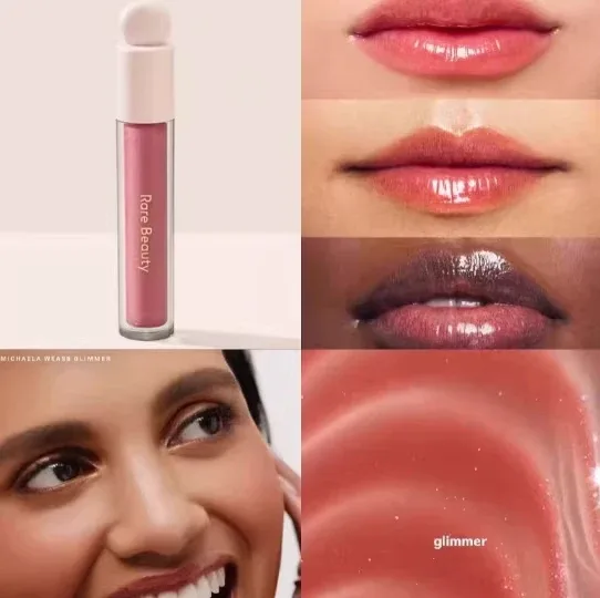 Ensemble de combinaison de rouge à lèvres Rare Beauty, avec Texture Fine scintillante, lèvres hydratantes, douces et lisses, hydrate les lèvres