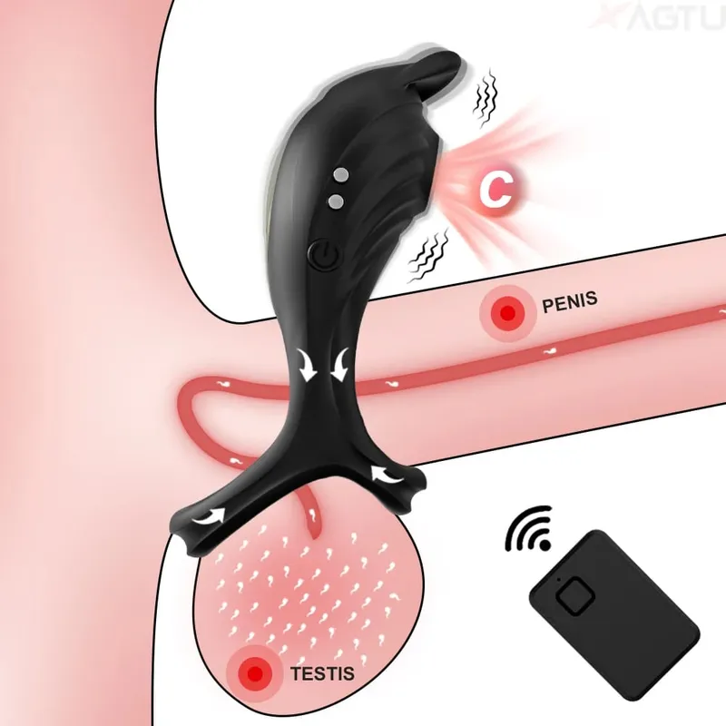 Saugen, vibrierender Penisring für Männer, ferngesteuerter Penisring, Ejakulationsverzögerung, Klitoris-Sauger, Stimulation, Sexspielzeug für Paare — image 2