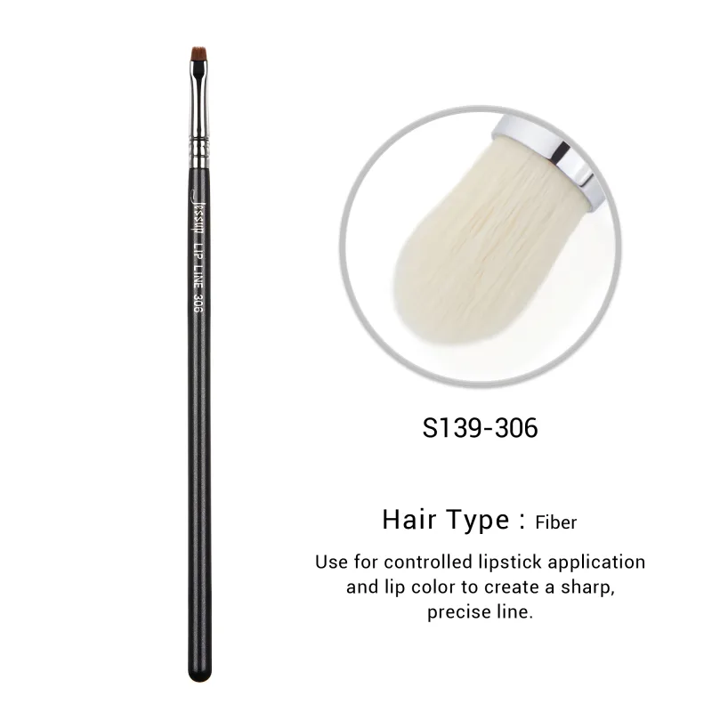 Jessup Lip Brush แปรงแต่งหน้าสำหรับทาลิปสติกแบบมืออาชีพสำหรับการใช้ลิปสติกแบบไร้ริ้วรอย ลิ้นขนาดเล็ก Contour Contour กำหนดริมฝีปาก