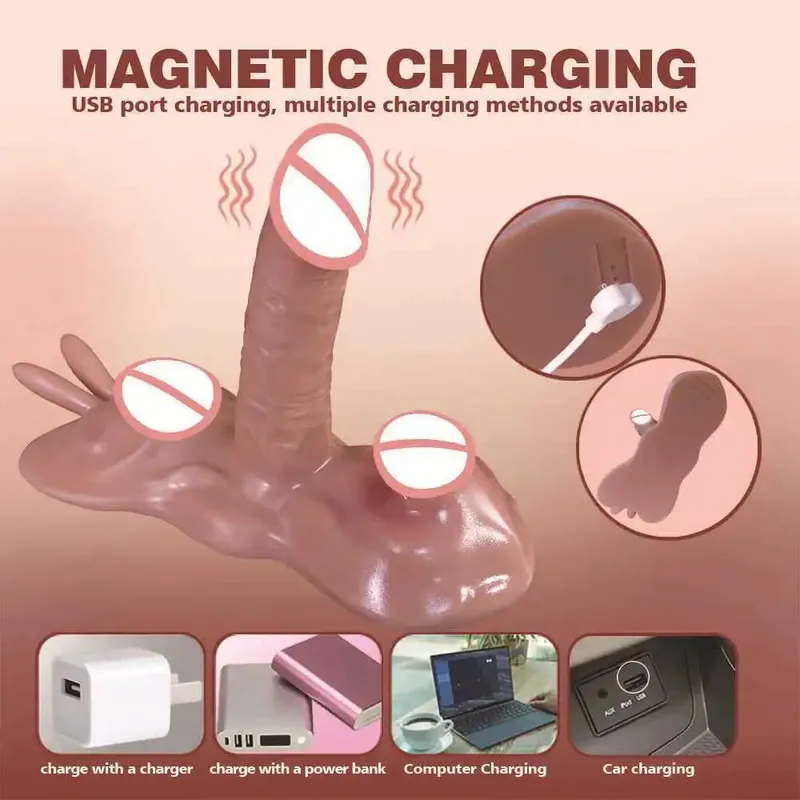 Sexlegetøj Thrusting Dildo Vibrator Justerbar Strap On Fjernbetjening Vibrerende Massager G spot Anal Vaginal Stimulator Sexlegetøj — image 3