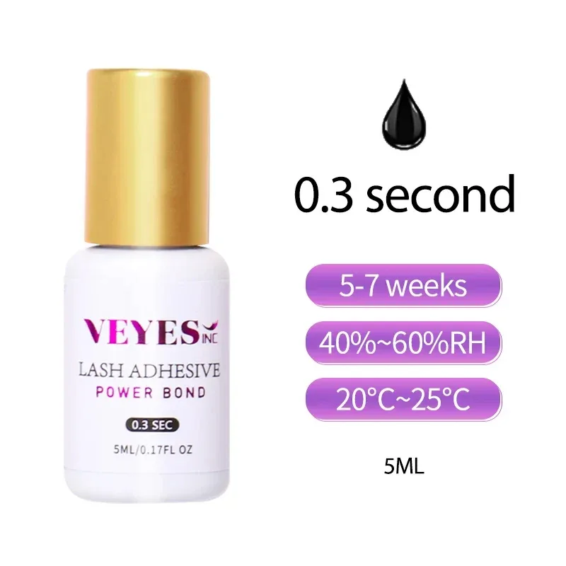 Veyes Inc 5 мл клей для наращивания ресниц Veyelash 1-2 секунды быстросохнущий клей для ресниц 7 недель удержания объема клей инструменты для макияжа — image 4