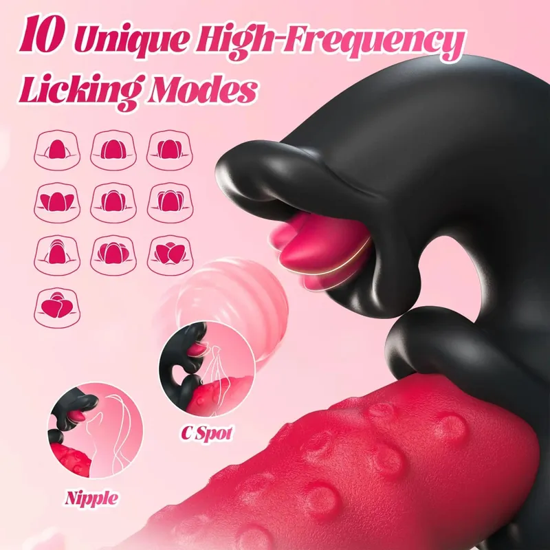 Výkonný Thrusting Lilicking Vibrator G Stimulátor klitorisu Vibrační vaginální masážní přístroj Sexuální hračka pro dospělé pro ženy pro páry — image 4