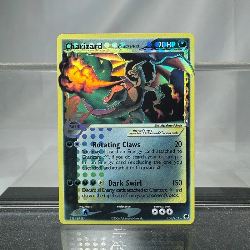 Charizard PTCG Single Collection Card 1. vydání 1996 Vmax Ex Rare Rainbow Card PKM Proxy karty Hračky Dárky — image 33