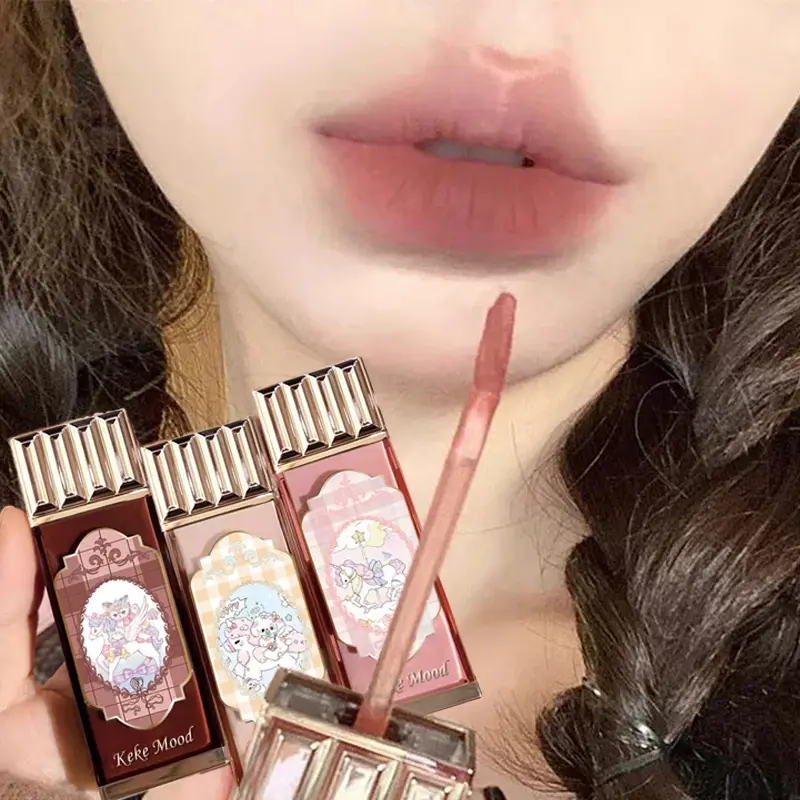 Cioccolato Nuvola Lucidalabbra Velluto opaco Applicazione liscia Smalto per labbra Mousse Marrone Rosso Rossetto liquido Trucco Tinta labbra Cosmetici — image 1