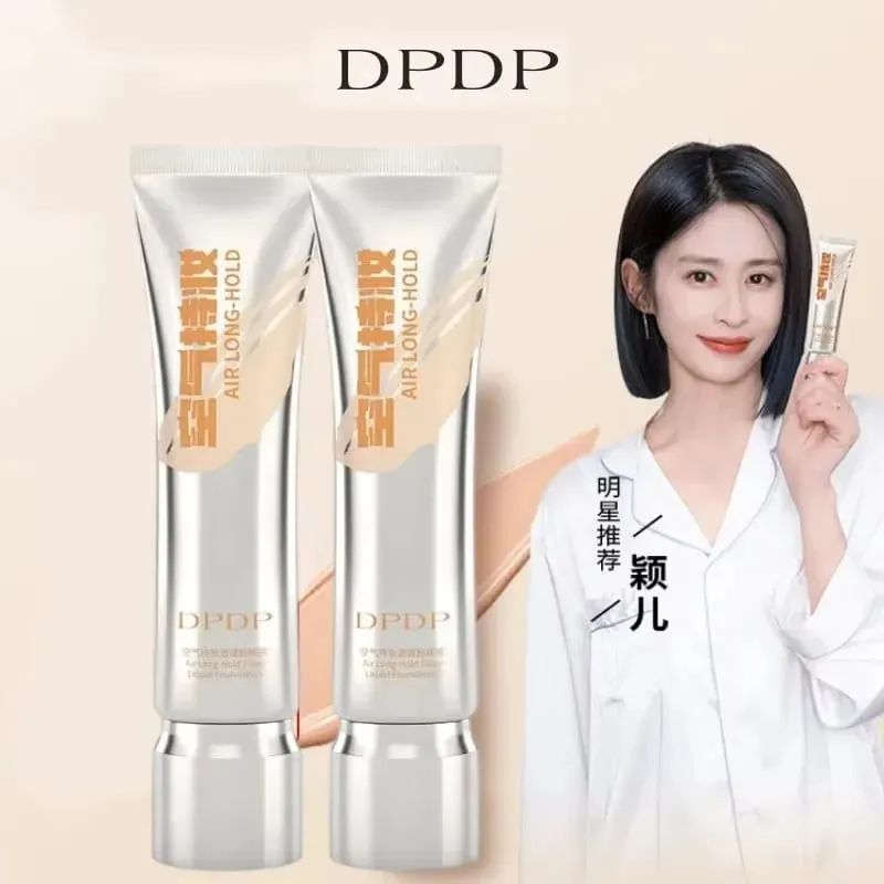 30ml DPDP 롱웨어 리퀴드 파운데이션(F4 듀얼 엔드 메이크업 브러쉬 세트 포함) - 오래 지속되는 커버력을 위한 베이스 코스메틱 어플리케이터 — image 3