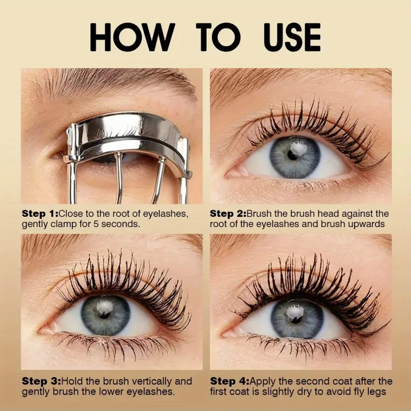 2PCS Fast Drying 3D Black Mascara Waterproof Lengthening Curling Long Lasting Eyelashes Make Up Beauty Eye Korean Cosmetic — image 6