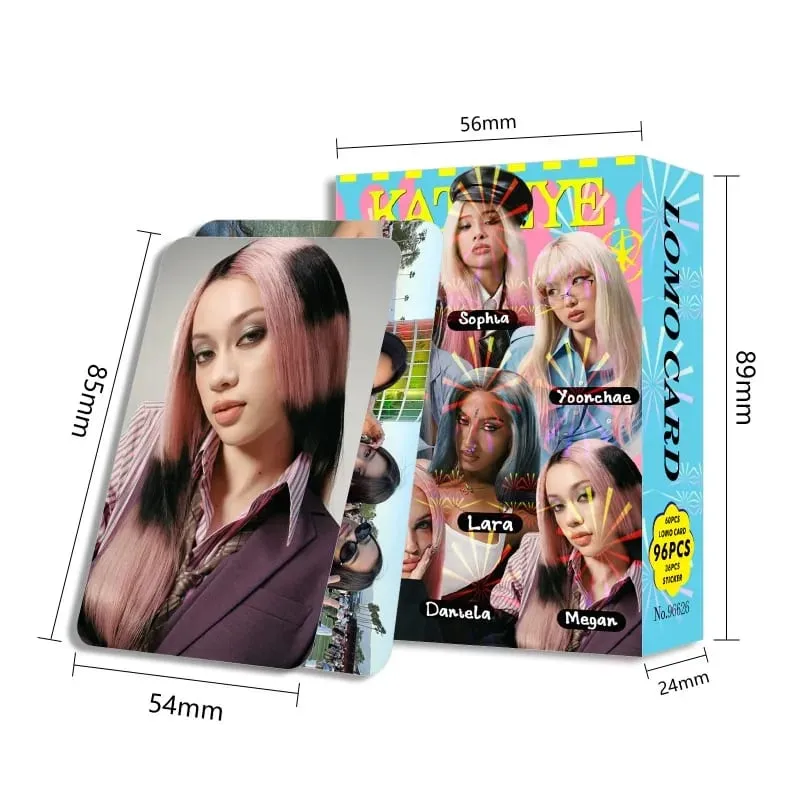 ขายดี96 katseye อุปกรณ์ต่อพ่วงการ์ดขนาดเล็ก star รองรับการ์ดรูปถ่ายการพิมพ์สีสองด้านการ์ด LOMO บัตรของขวัญ — image 5