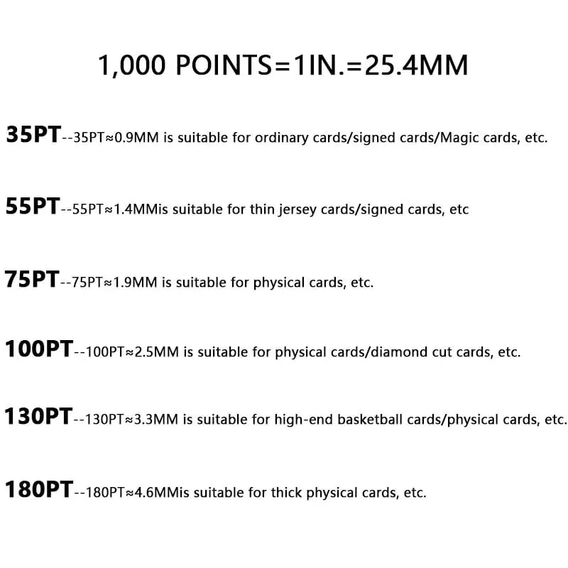 35/55/75/100PT Trading Cards Slab Label Grade Baseball Star Card Sleeves Protector Acrylic Hard Plastic Game Grade PTCG Gift Toy — image 5