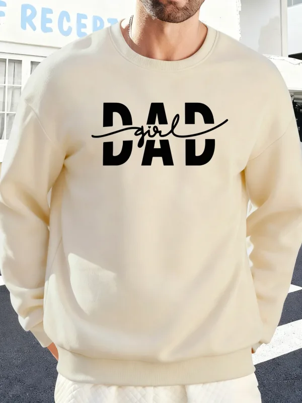 Far Pige Brev Kreativitet Udskrivning Pullover Mænd Efterår Varme Sweatshirts Oversized Fleece Hættetrøjer Blød Casual Streetwear Mand — image 14