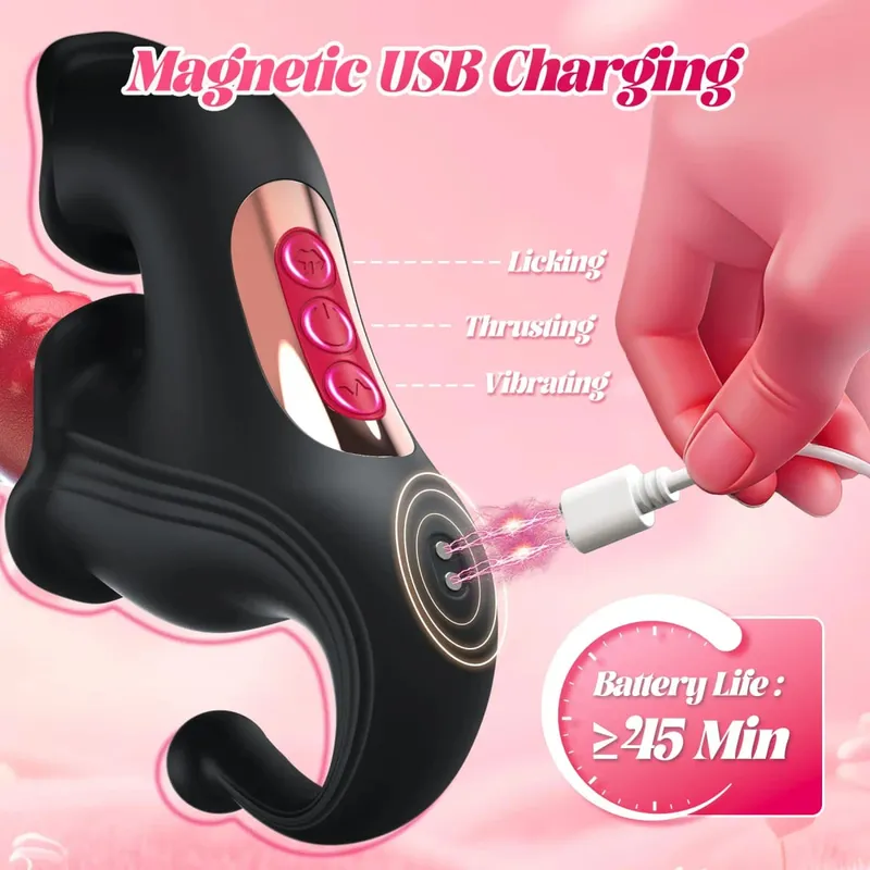 Výkonný Thrusting Lilicking Vibrator G Stimulátor klitorisu Vibrační vaginální masážní přístroj Sexuální hračka pro dospělé pro ženy pro páry — image 5