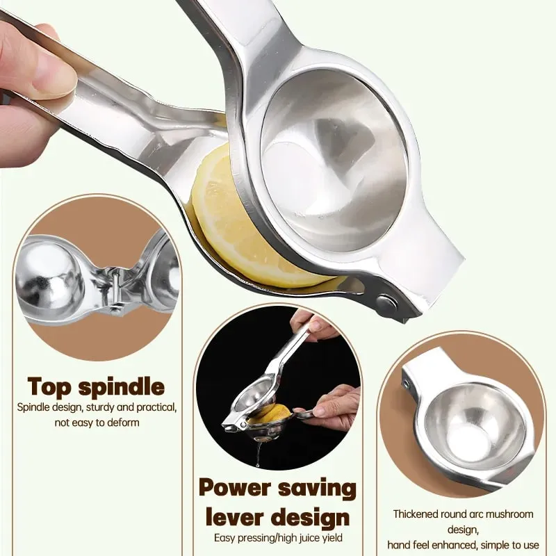 Spremiagrumi manuale in acciaio inossidabile Frutta per la casa Spremiagrumi manuale al limone Spremiagrumi da cucina Spremiagrumi manuale di grandi dimensioni — image 3