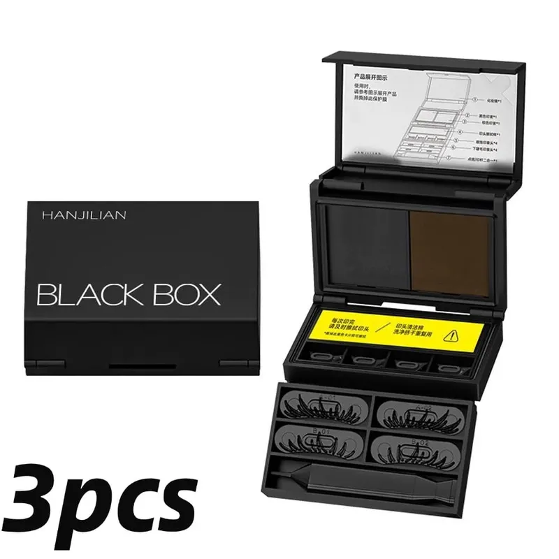 Eyeliner Stempel Bulu Mata Bawah 3-In-1 & Tahi Lalat 3S Aplikasi Cepat Set Riasan Mata Portabel Anti-selip Alami Tahan Lama — image 9