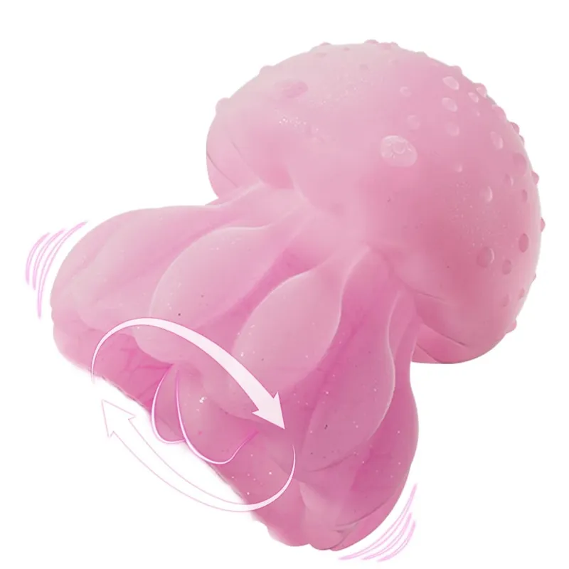 Tongue Licking Vibrator 10 Modes Vibration LED Rainbow Color Jellyfish Vibrator Nipple Clitoral Stimulator Sex Toy for Adults 18 — image 1