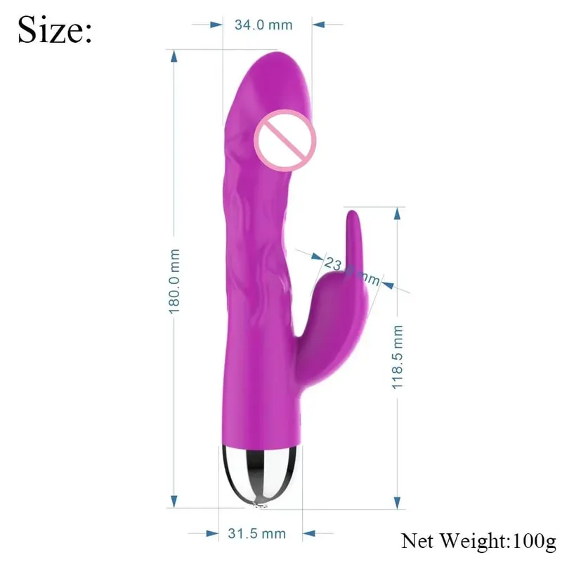 Ogromny silikonowy wibrator Dildo królik dla kobiet stymulacja łechtaczki masaż 10 prędkości G Spot wibrator zabawki erotyczne dla dorosłych