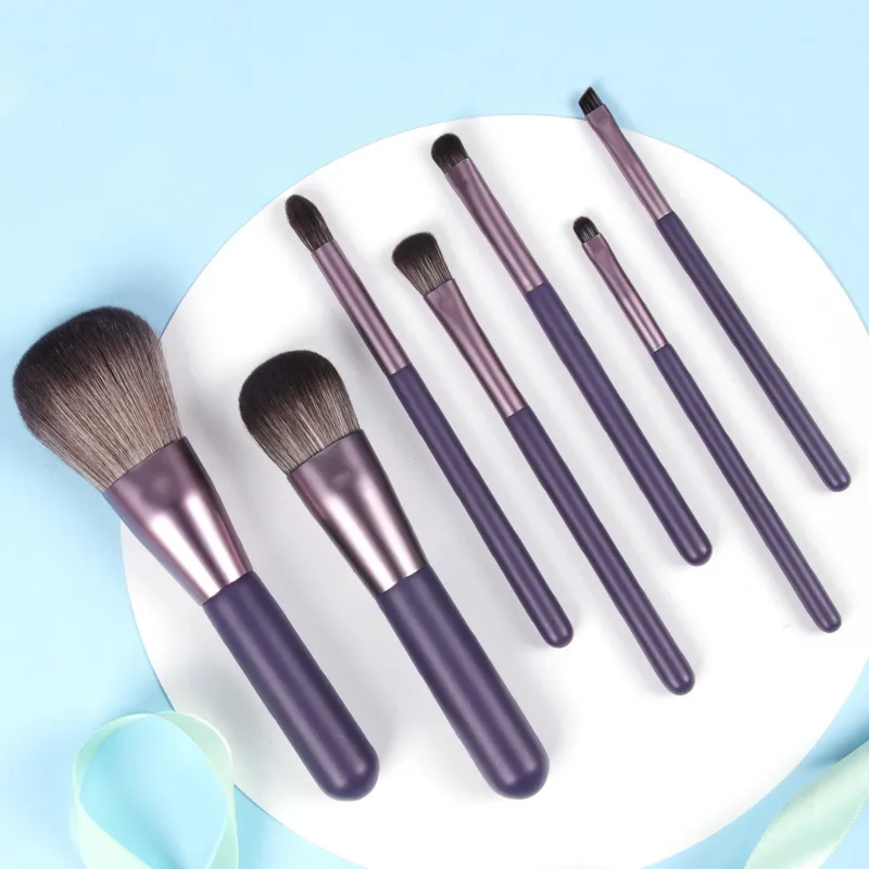 Draagbare 7-delige complete make-upborstels met PU-opbergemmer Foundation Highlight Wenkbrauw Cosmetische kit voor beginners — image 2
