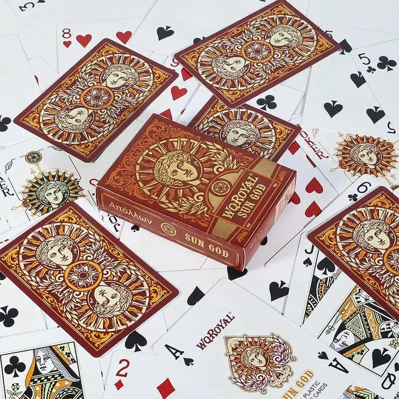 Koleksi Kreatif Kartu Remi Poker Klasik Antik PVC Setumpuk Kartu Tahan Air untuk Pertemuan dan Koleksi Pesta — image 6