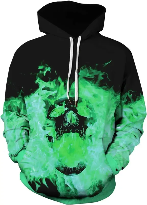 Mens Graphic Hoodies Unisex Novelty Print Hoodie, 3D Pattern Pullover Sweatshirt With Pocket, Long Sleeve Warm Graphic Hoodie Me — image 3