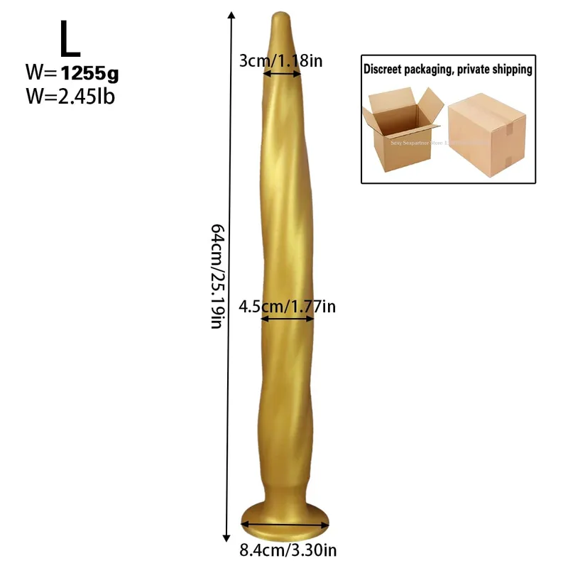 NOVÝ Super dlouhý anální kolík Big Anal Dialator Expander Training Fantasy Velký dlouhý silikonový měkký anální kolík pro ženy Muži Gay — image 8