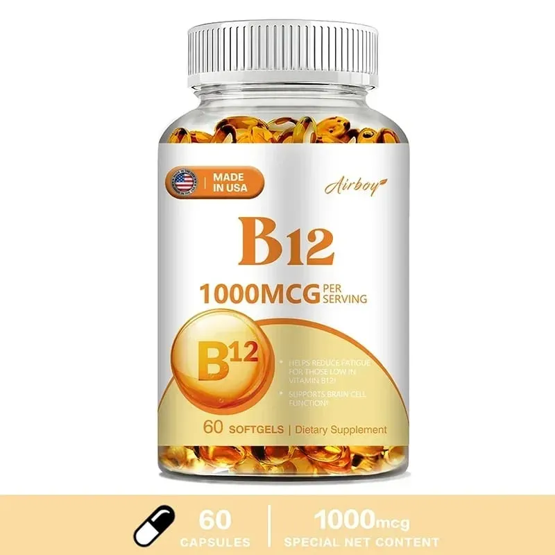 Vitamin B12 1000mcg - Benefits Brain & Heart Function Memory Learning Helps Boost Natural Energy — image 10