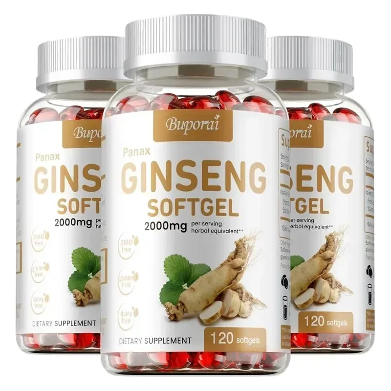 Panax Ginseng-capsules Ginseng-wortelextract ondersteunt energiesterkte en krachtprestaties bij vrouwen en mannen — image 9