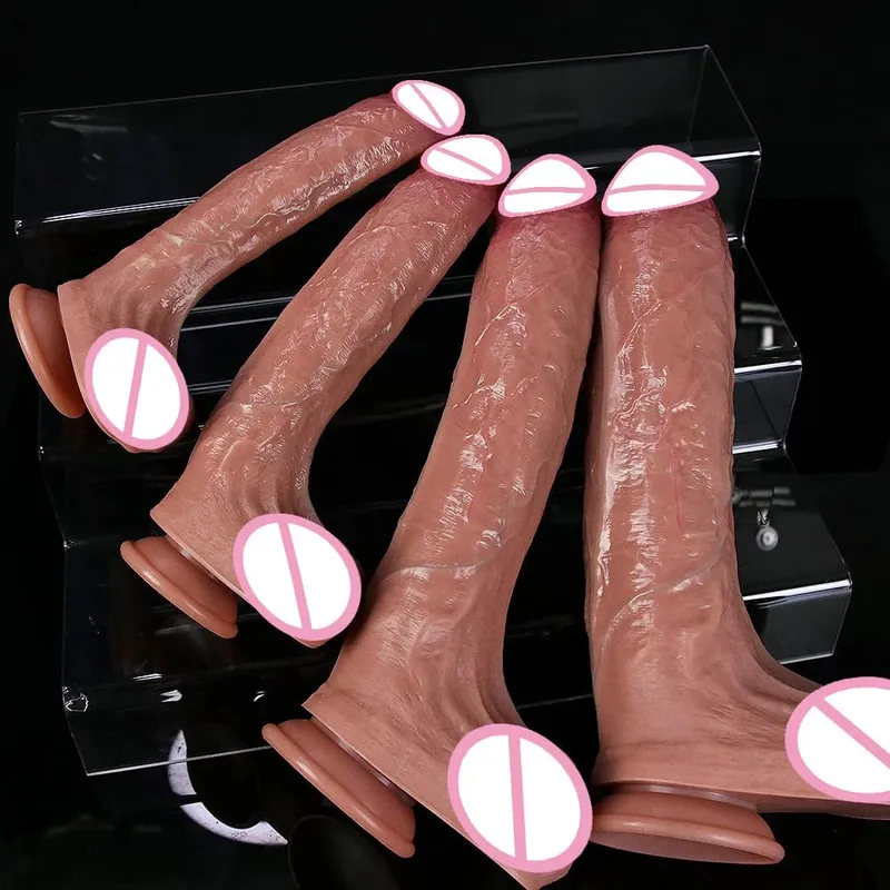 Realistische 4 Maten Zachte Grote Dildo Dubbele Siliconen Zuignap Penis Koppels Masturbatie Zachte Pik Vrouw Man Anale Adult Sex speelgoed — image 2