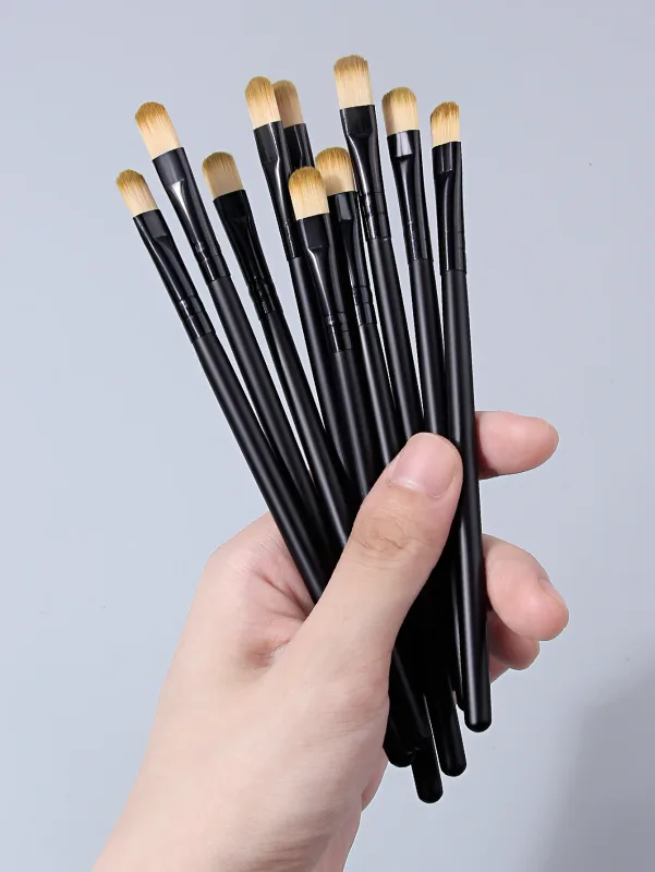 10PCS Augen Make-Up Pinsel Set Weiche Contouring Lidschatten Eyeliner Augenbraue Pinsel Frauen Gesichts Schönheit Kosmetische Werkzeug — image 4