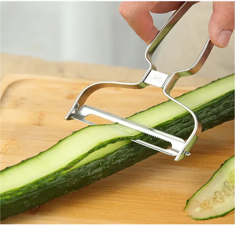 Éplucheur de légumes et de fruits, couteau en acier inoxydable, râpes à chou, trancheur de pommes de terre, accessoires de cuisine, outils de cuisine à bouche large — image 2