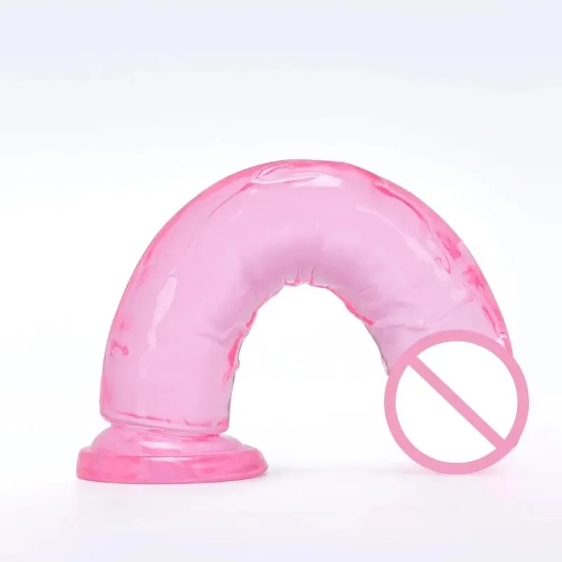 Godemiché rose doux et réaliste avec ventouse, gros pénis en Silicone, jouets sexuels anaux pour adultes, bouchons Dilldo pour femmes lesbiennes