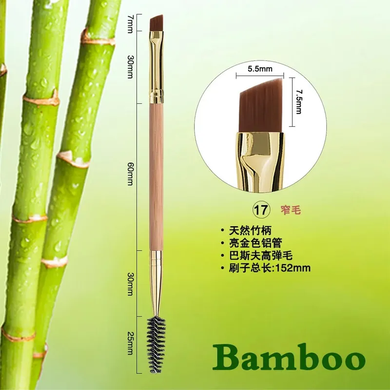 100 pièces LOGO personnalisé Double tête brosse à sourcils cils cosmétiques pinceaux de maquillage Eyeliner maquillage brosse outils — image 17