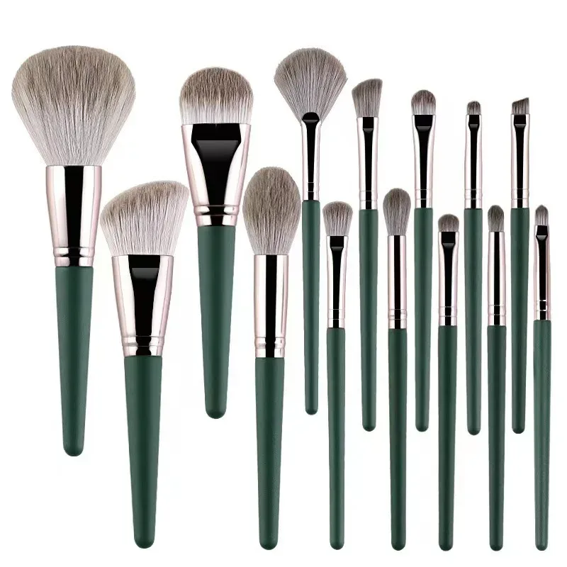 14Pcs Makeup Brushes Set Malaking Malambot Malambot Eye Shadow Foundation Brush Pambabae Cosmetic Powder Blush Blending Beauty Make Up Tools