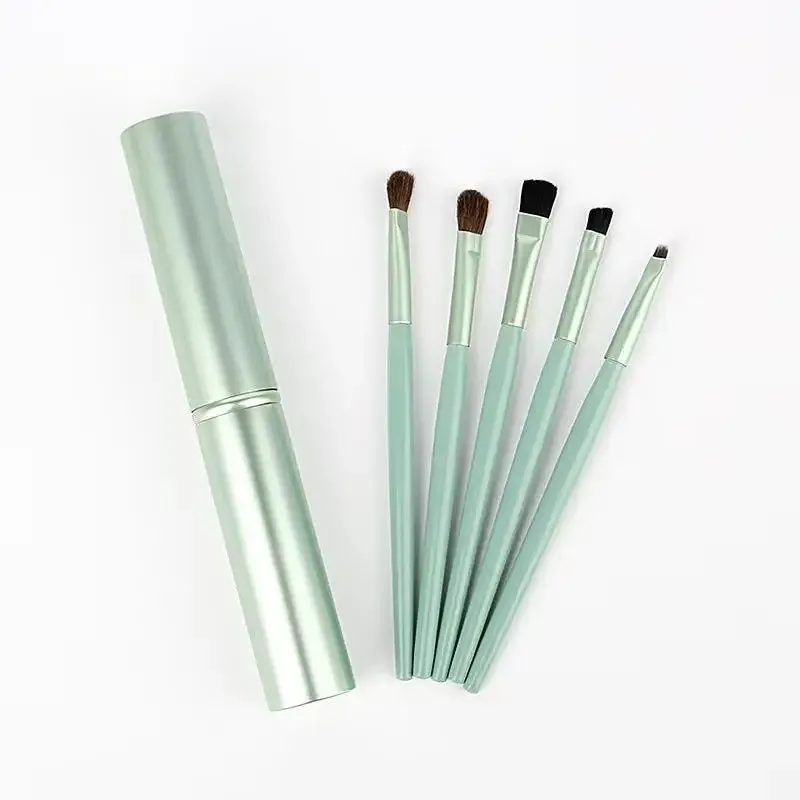 5-teiliger Eyeliner-Pinsel mit Aufbewahrungsrohr, Augen-Make-up-Pinsel-Set, weicher Lidschattenpinsel, Verwischpinsel — image 10