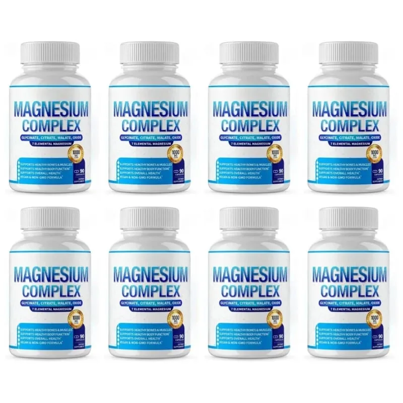 Supplément de magnésium 1000 mg complexe 7 en 1 avec glycinate citrate malate taurate soutient la relaxation musculaire soutien au sommeil 90 Ct — image 12