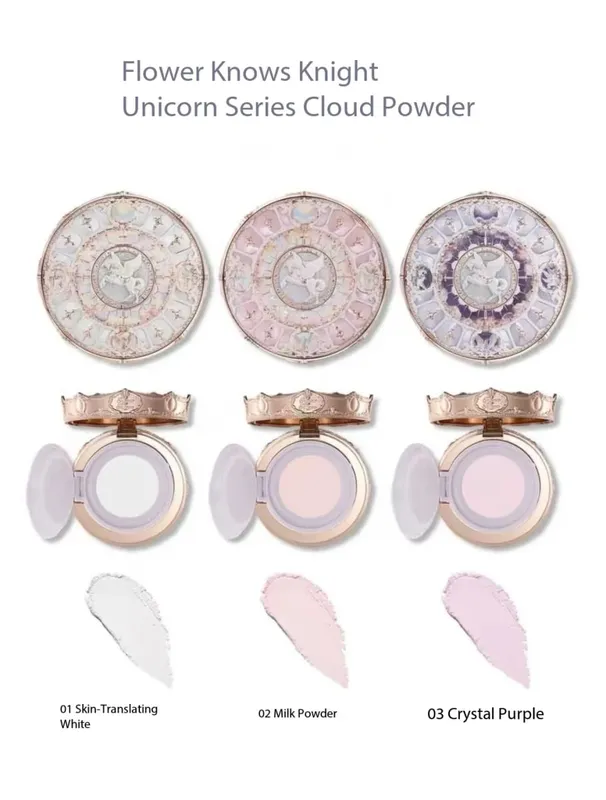 Flower Know Knight Unicorn Series 11PCS Makeup Set 6-color Eyeshadow Freeze-dried Cheek Red Lip Gloss Eyeliner Cushion — image 7