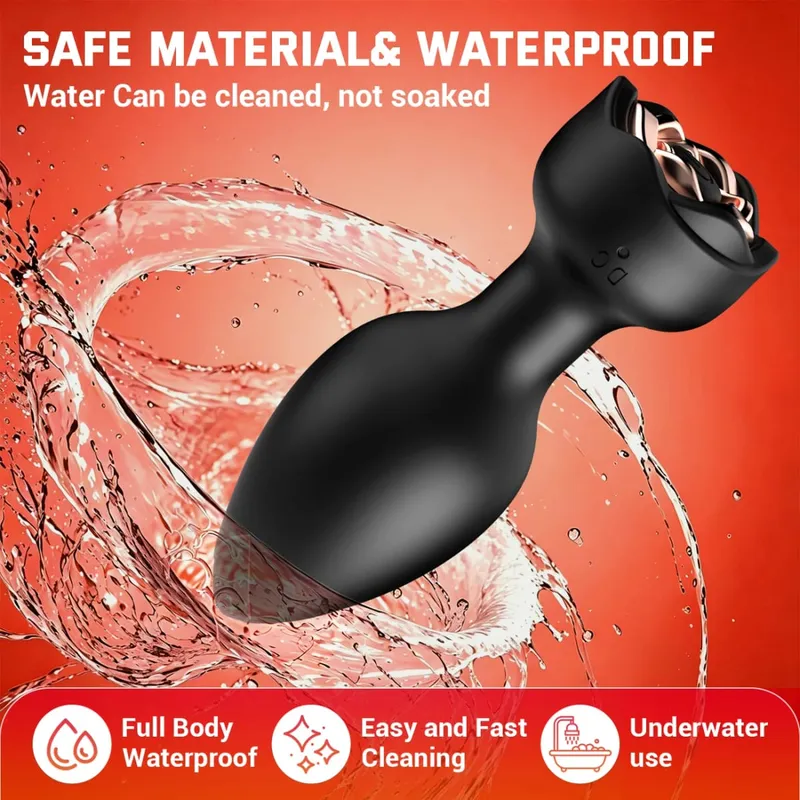 Drahtlose Steuerung 360° Rotation Wackelvibrator Butt Plug für Männer Prostatamassagegerät Homosexuell Analvibrator Analplug Erwachsene Sexspielzeug — image 6