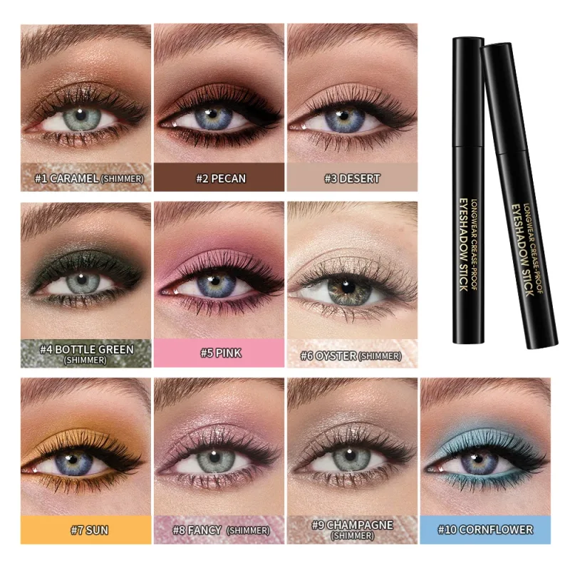 Eyeshadow Liner Stick Matte & Shimmer Tahan Air Metalik Glitter Eye Shadow Stabilo Pensil Eyeshadow Kosmetik Alami — image 3