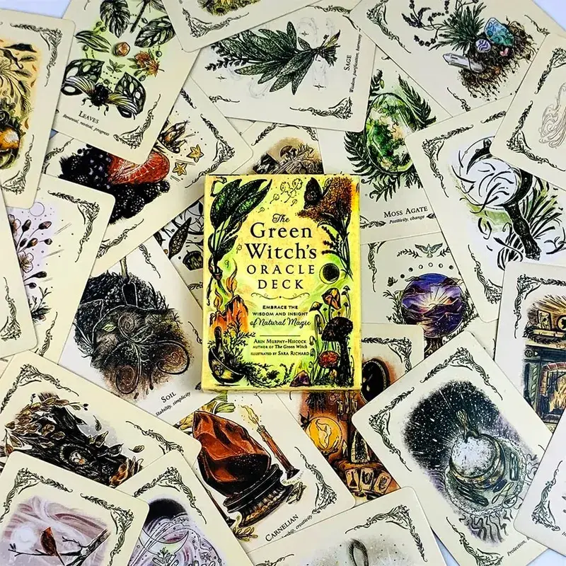 Le jeu Oracle de la sorcière verte embrasse la sagesse et la perspicacité de la magie naturelle série de sorcellerie de la sorcière verte cartes de Tarot — image 3