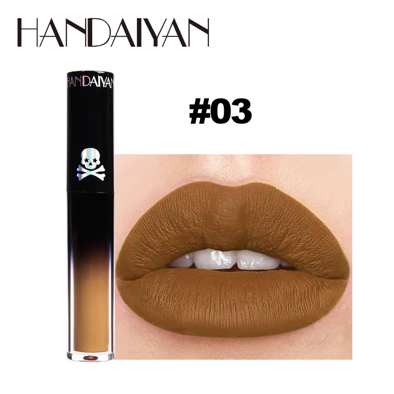 Matte Vampire Black Purple Gincu Kalis Air Lip Gloss Tahan Lama Halloween Krismas Melembapkan Bibir Berpigmen Makeup — image 14