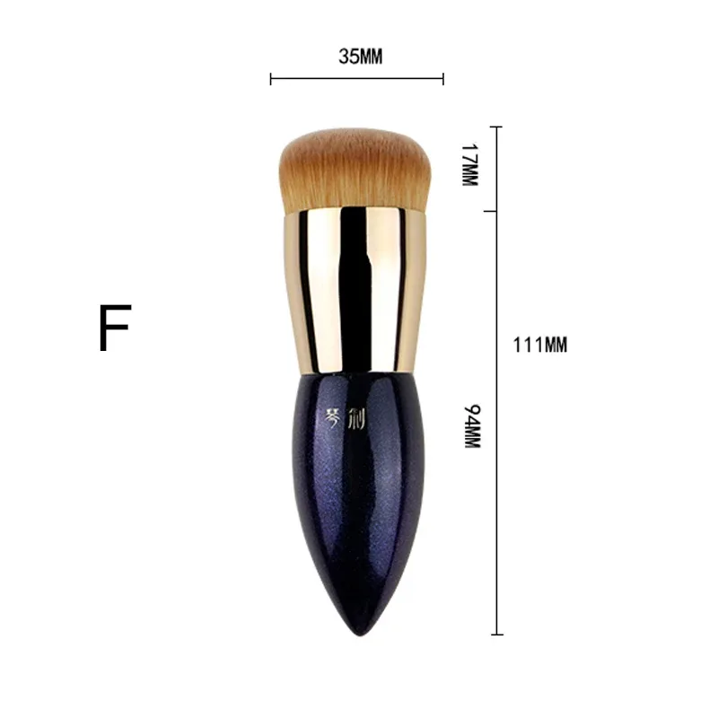 Professioneller handgemachter Make-up-Pinsel mit kurzem Griff, Gesichtspuder- und Foundation-Pinsel, weiche Make-up-Pinsel aus synthetischen Fasern — image 8