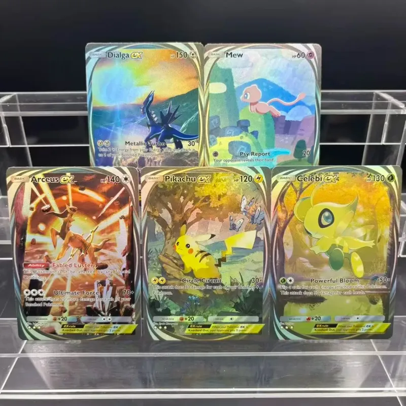 5ks DIY POCKET Collection Cards Mewtwo Leafeon ex Self Made Single Card Klasická hra Anime Card Gift Toy — image 11