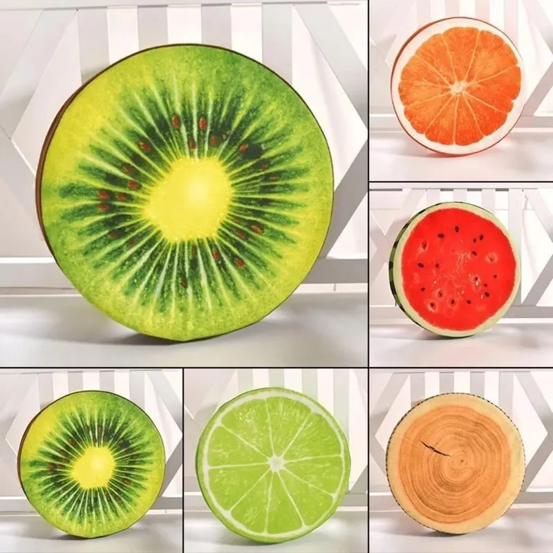 Oreiller de canapé de bureau de maternelle, coussin rond amusant, coussins de siège en fruits, coussins de chaise — image 2
