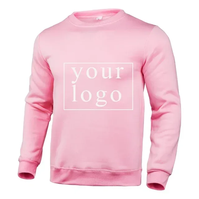 Your Own Design Brand Logo/Picture Personalized Custom Anywhere Men Women DIY Round neck long sleeved pulloverhoodie Fashion New — image 16