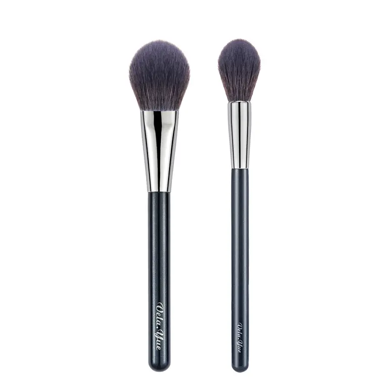 Vela.Yue 2pcs ชุดแปรงแต่งหน้าสำหรับ Face Powder Blusher Highlighters Luminizers เครื่องสำอางค์ชุดเครื่องมือความงาม — image 1