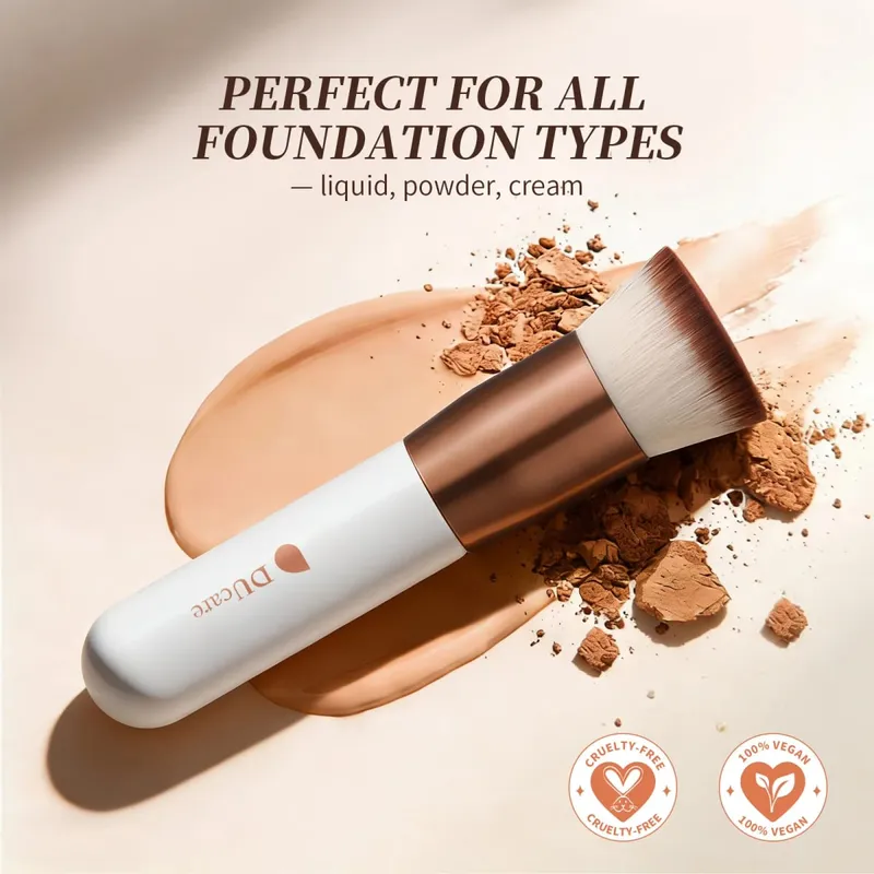 DUcare Foundation Brush Flat Top Kabuki Brush Synthetic Professional Makeup Brush Liquid Blending Mineral Powder Makeup Tools