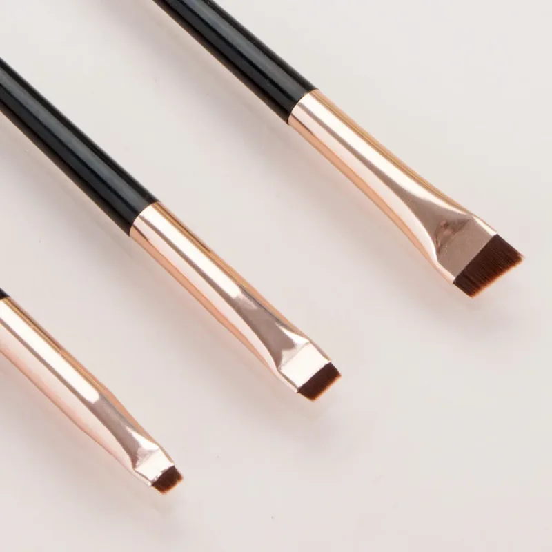3 pz/set Lama Eyeliner Pennello Pennello per Sopracciglia Portatile Piatto Fine Eye Liner Brow Contour Pennelli per Trucco Cosmetico Strumento di Trucco di Bellezza — image 5
