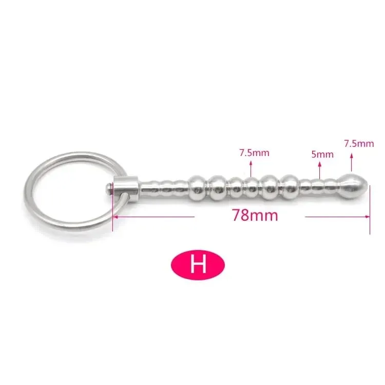 Stainless Steel E-stim Male Uretha Dilator Plug Sounds Penis Beads Plug Threaded Stimulator Ejaculation Sex Toy for Men Gay — image 9