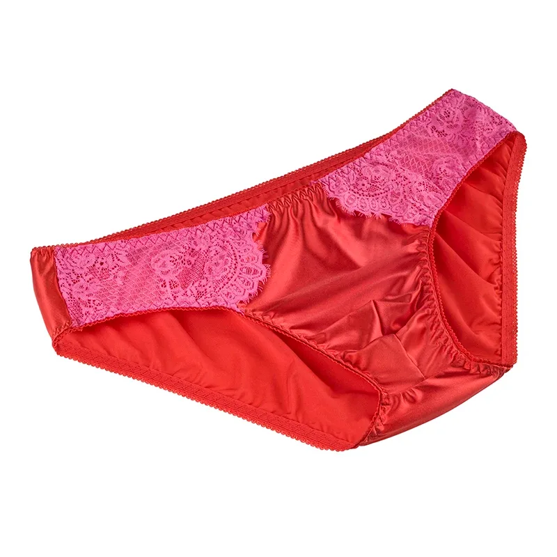 Slip Sexy pour hommes, confortable, sain, élastique, pochette souple, taille moyenne, sous-vêtements purs, dentelle brillante, sous-vêtements gai — image 18