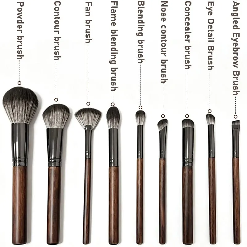 9 pièces fard à paupières pinceaux de maquillage professionnel pli mélange Shader kist dlya teney brovey brochas maquillaje outil de beauté cosmétique — image 2