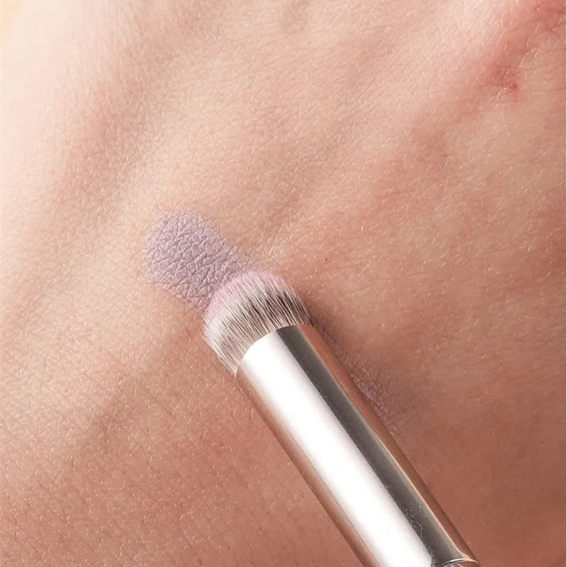 3 uds base biselada brochas de maquillaje corrector cubierta sin costuras sintético círculo oscuro crema líquida cosméticos herramienta de brocha de contorno — image 3