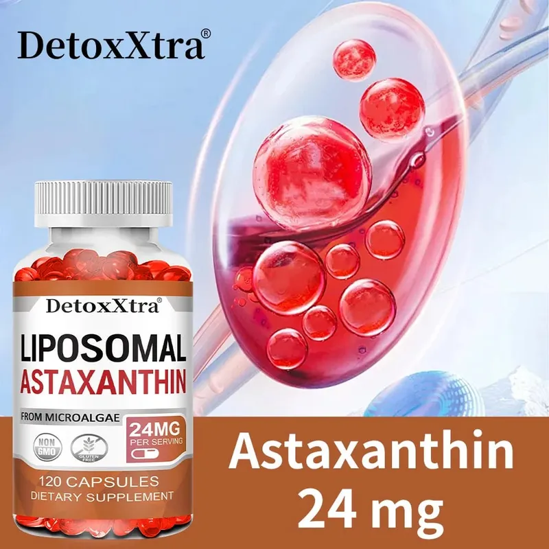 Liposomal Astaxanthin 24mg Antioksidan Premium Penyerapan Tinggi Menyokong Metabolisme Kulit Mata Kesihatan Sendi & Imun Bukan GMO — image 3